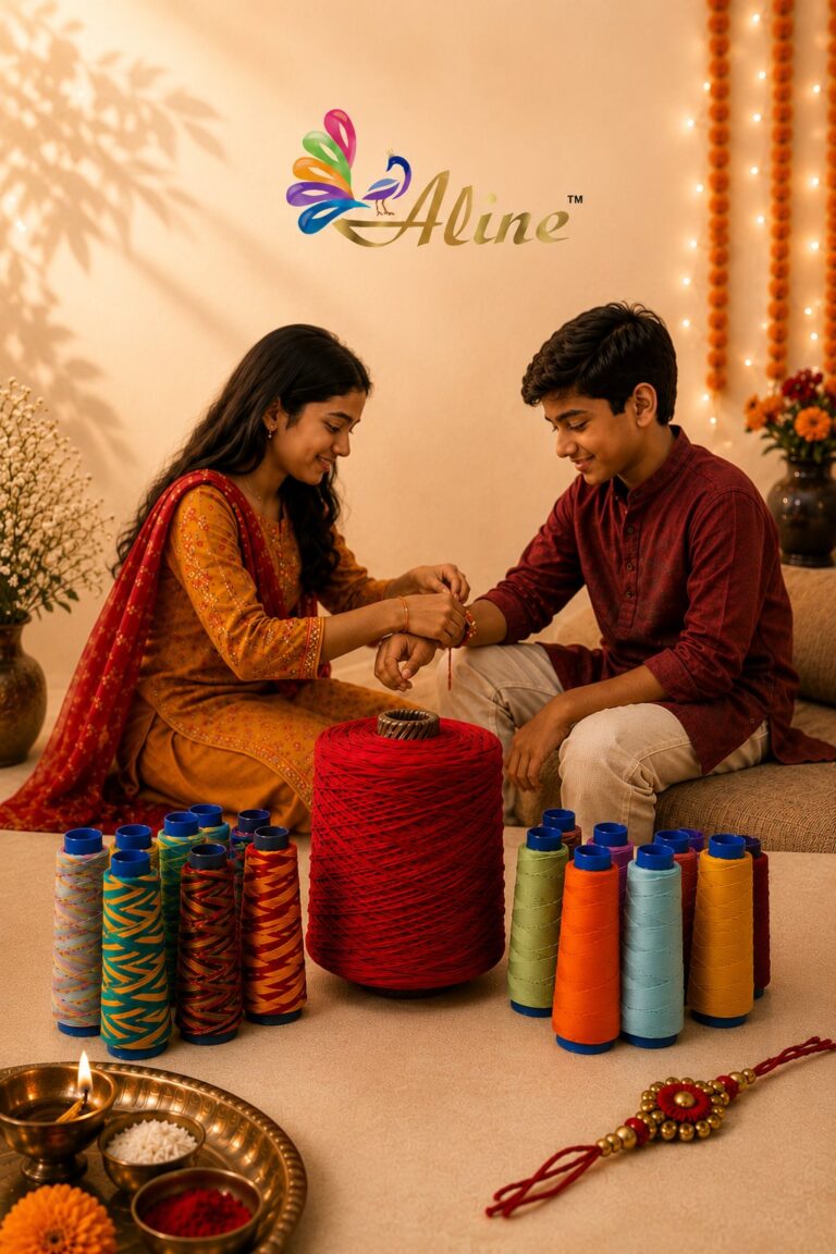 Aline Threads dyed yarn balls and cones